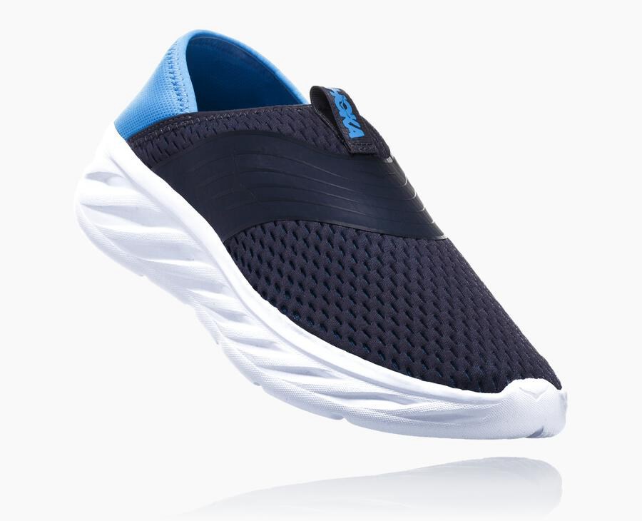 Hoka One One Sandaler Herre - Ora Porno - Mørkeblå/Hvide - 067194TOE